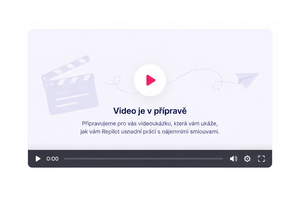 Náhled videopřehrávače s oznámením, že videoukázka Repilotu je v přípravě